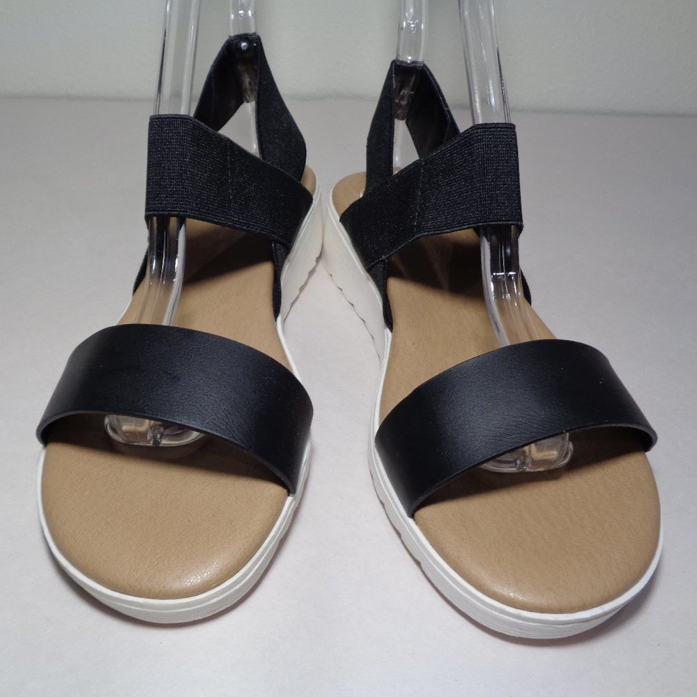 Kensie Size 9 M EVERLEE Black New Wedge Sandals - Picture 12 of 13